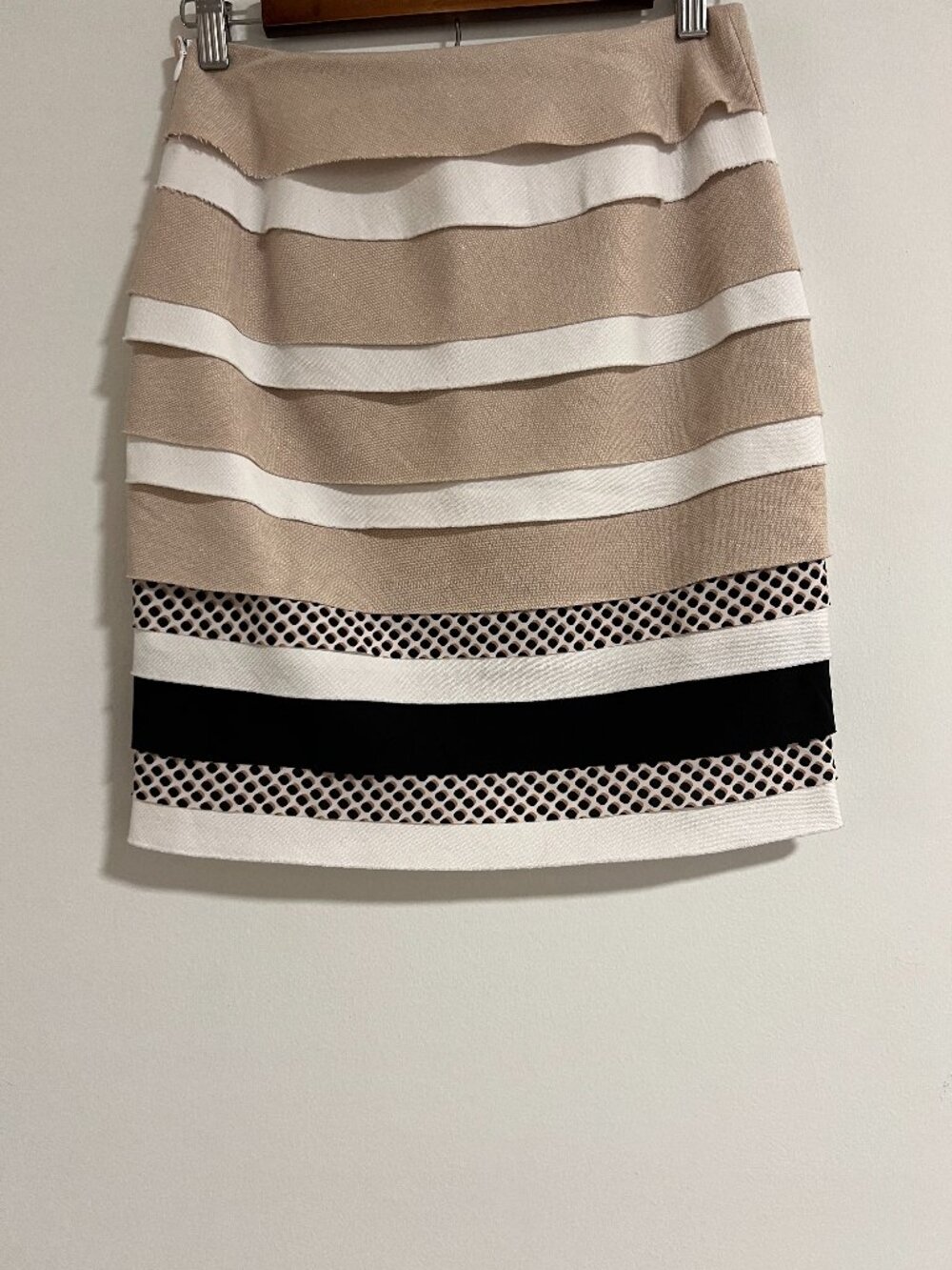 White House Black Market Layered Colorblock Pencil Skirt Size 0